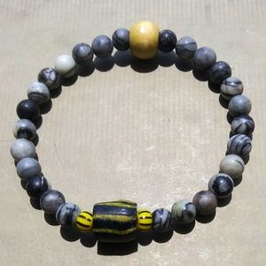 'African Trade Bead Goes Picasso' Bracelet